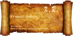 Krepsz Robin névjegykártya